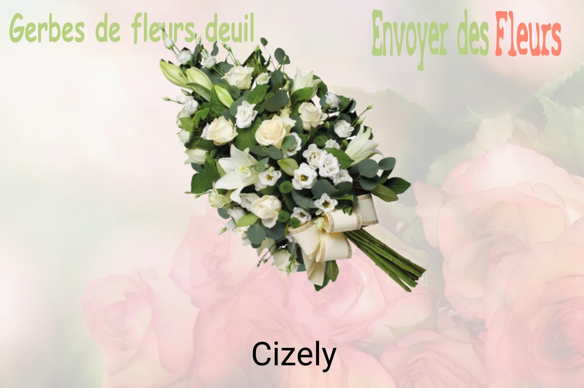 Gerbe de fleurs de deuil livrée à Cizely